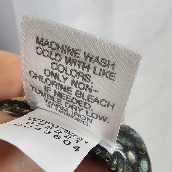 J. Jill Green Purple Paisley Boho Blouse Layered Retro Floral L - Picture 13 of 14